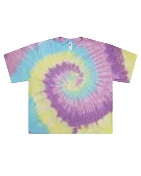 1050 Colortone Womens Tie-Dyed Crop T-Shirt