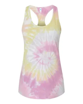 3400 Colortone Womens Tie-Dyed Racerback Tank Top