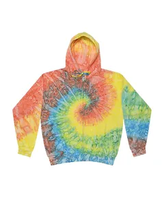 8888 Colortone Tie-Dyed Full-Zip Hooded Sweatshirt