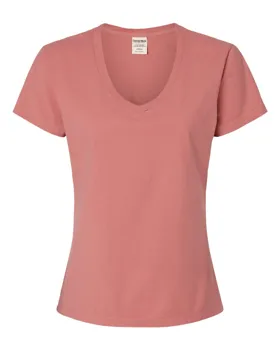 GDH125 ComfortWash by Hanes Ladies V-Neck T-Shirt