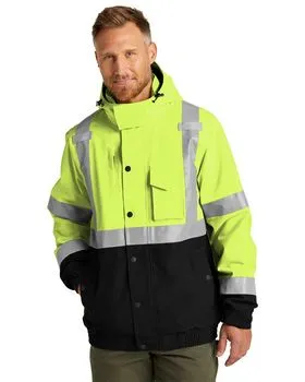 CSJ501 CornerStone ANSI 107 Class 3 Waterproof Insulated Ripstop Bomber Jacket