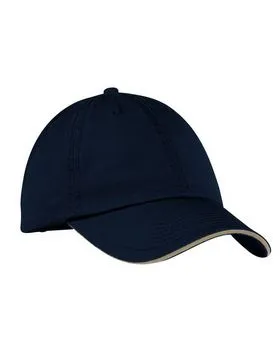 CP79 Port & Company Washed Twill Sandwich Bill Cap.