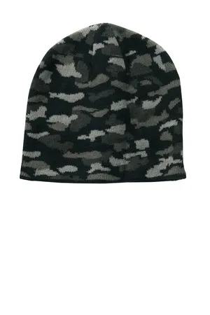CP91C Port & Company Camo Beanie Cap.