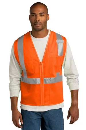 CSV102 CornerStone ANSI 107 Class 2 Mesh Zippered Vest.
