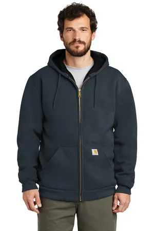 CT100632 Carhartt Rain Defender Rutland Thermal-Lined Hooded Zip-Front Sweatshirt.