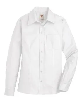L254 Dickies Womens Oxford Long Sleeve Shirt