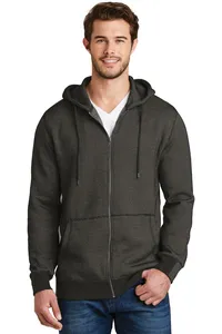 DM390 District  Made - Mens Mini Stripe Full-Zip Hoodie.
