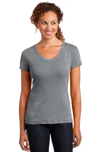 DM401 District  Made Ladies Mini Rib V-Neck Tee.