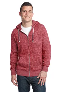 DT192 District  - Young Mens Marled Fleece Full-Zip Hoodie