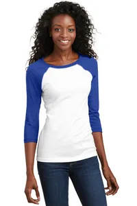 DT228 District  - Juniors 50/50 3/4-Sleeve Raglan Tee.