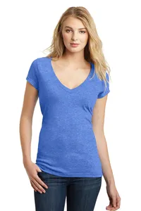 DT6502 District  Juniors Very Important Tee Deep V-Neck.