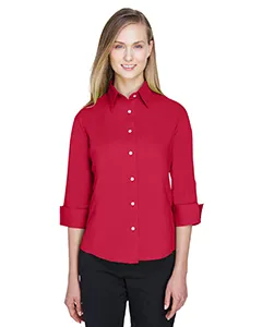 DP625W Devon & Jones Ladies Perfect Fit 3/4-Sleeve Stretch Poplin Blouse