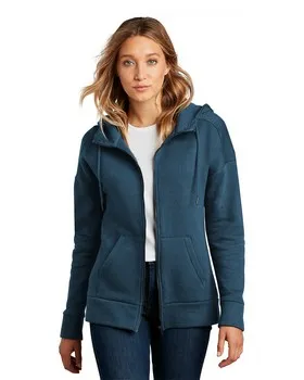 DT1104 District Womens Perfect Weight Fleece Drop Shoulder Full-Zip Hoodie DT1104 District Womens Perfect Weight Fleece Drop Shoulder Full-Zip Hoodie