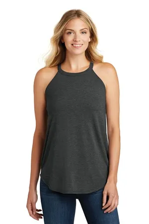 DT137L District Womens Perfect Tri Rocker Tank.