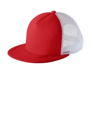 DT624 District Flat Bill Snapback Trucker Cap.