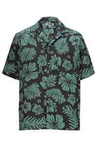 1036 Edwards Hibiscus 2 Color Camp Shirt