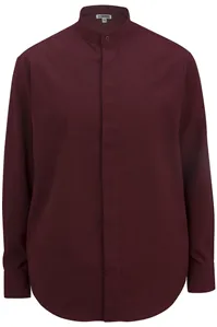 1392 Edwards MENS BATISTE BANDED COLLAR SHIRT
