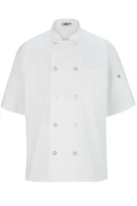 3306 Edwards 10 BUTTON SHORT SLEEVE CHEF COAT