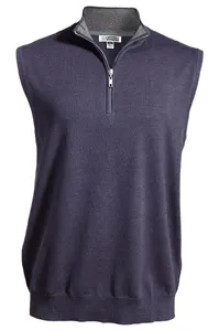 4074 Edwards QUARTER ZIP FINE GAUGE SWEATER VEST