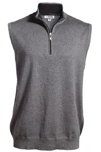 4074 Edwards QUARTER ZIP FINE GAUGE SWEATER VEST