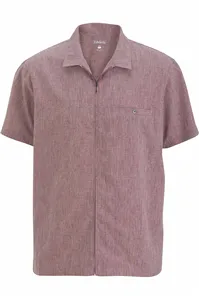 4281 Edwards MENS V-NECK ZIP SERVICE SHIRT