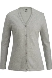 7046 Edwards LADIES V-NECK LONG CARDIGAN