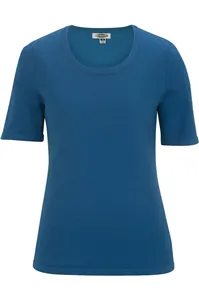 7055 Edwards LADIES SHORT SLEEVE SCOOP NECK SWEATER