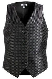 7396 Edwards LADIES GRID BROCADE VEST