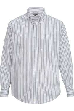 1983 Edwards Garment MENS DOUBLE STRIPE DRESS POPLIN SHIRT