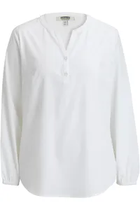 5275 Edwards Garment EDWARDS LADIES OPEN V NECK LONG SLEEVE BLOUSE