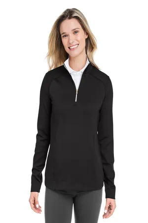 F12250 Fairway & Greene Ladies Wells Quarter-Zip Tech Pullover