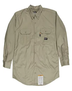 FRSH10T Berne Mens Tall Flame-Resistant Button Down Work Shirt