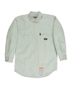 FRSH21T Berne Mens Tall Flame-Resistant Down Plaid Work Shirt