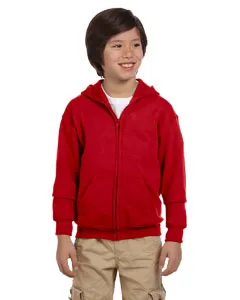 G186B Gildan Youth Heavy Blend 50/50 Full-Zip Hooded Sweatshirt