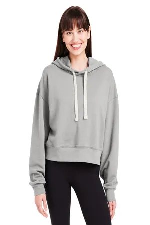 PDP1725 Glyder Ladies Vintage Oversized Cropped Hooded Sweatshirt