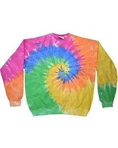 H8100 Tie-Dye Adult 8.5 oz., 80/20 crew neck fleece