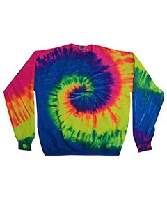 H8150 Tie-Dye Adult 8.5 oz., 80/20 Crewneck Fleece