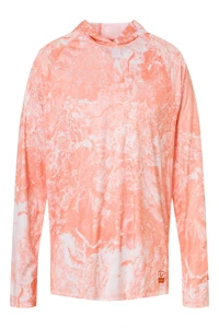 H12L0047 HUK Mens Pursuit Mossy Oak Printed Hooded Long Sleeve T-Shirt