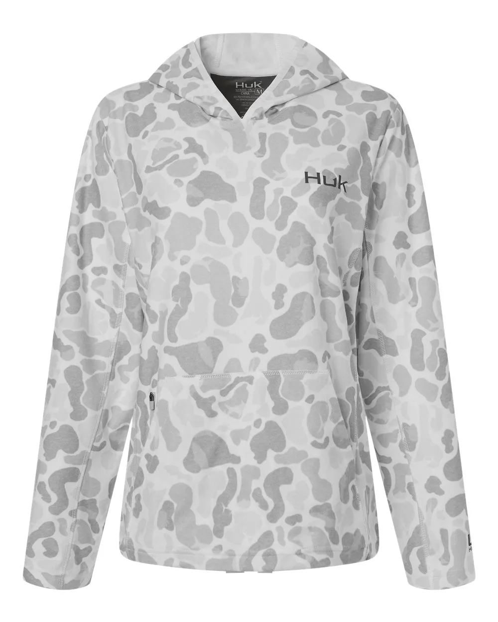 H6130037 HUK Womens Coldfront+ KC Print Hooded Sweatshirt