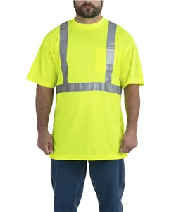 HVK012 Berne Mens Hi-Vis Class 2 Performance Pocket T-Shirt