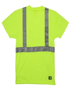HVK012T Berne Mens Tall Hi-Vis Class 2 Performance Short Sleeve T-Shirt