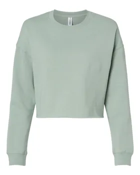 AFX24CRP Independent Trading Co. Womens Lightweight Crop Crewneck Sweatshirt