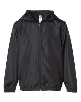 EXP24YWZ Independent Trading Co. Youth Lightweight Windbreaker Full-Zip Jacket