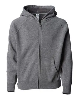 PRM15YSBZ Independent Trading Co. Youth Lightweight Special Blend Raglan Zip Hood