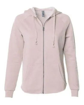 PRM2500Z Independent Trading Co. Womens California Wave Wash Full-Zip Hooded Sweatshirt