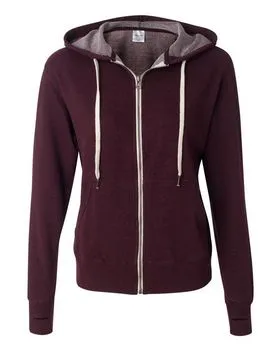 PRM90HTZ Independent Trading Co. Unisex Heathered French Terry Full-Zip Hooded Sweatshirt