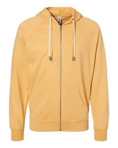 SS1000Z Independent Trading Co. Icon Unisex Lightweight Loopback Terry Full-Zip Hooded Sweatshirt