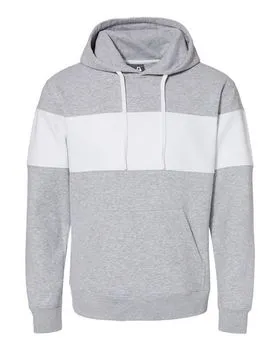 8644 J America Varsity Fleece Colorblocked Hooded Sweatshirt