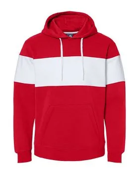 8644 J America Varsity Fleece Colorblocked Hooded Sweatshirt