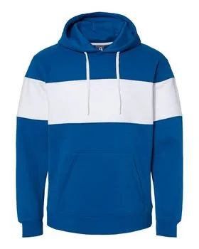 8644 J America Varsity Fleece Colorblocked Hooded Sweatshirt 8644 J America Varsity Fleece Colorblocked Hooded Sweatshirt